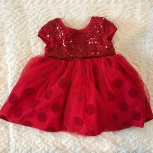 Baby Girl Christmas Dress 6-9 months red sequins